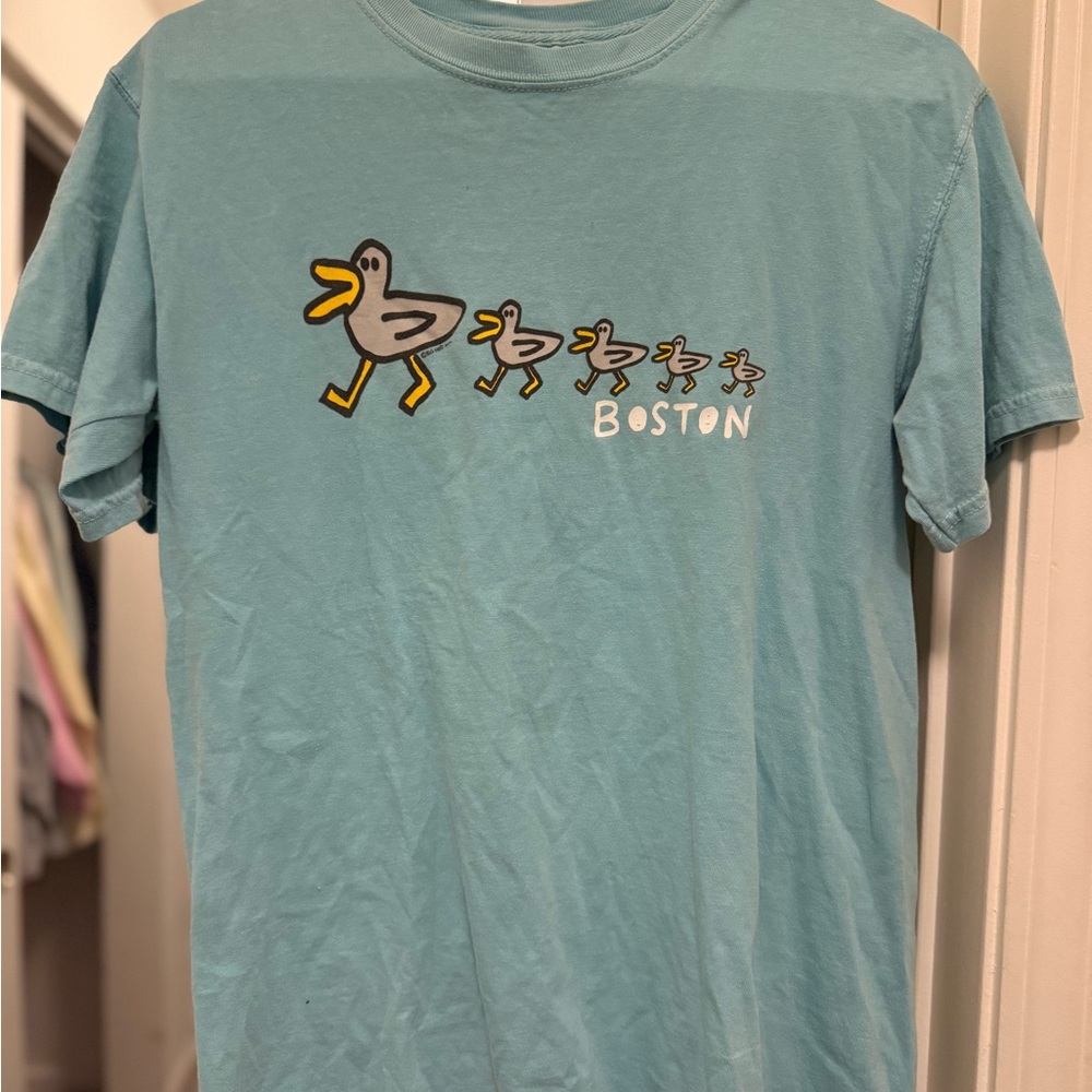 Comfort Colors Boston Duck Graphic T-Shirt - Light Blue